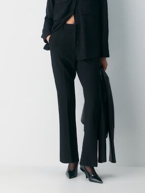 Aritzia Babaton Black High-Rise Flare Program Pant